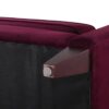 Jack - Modern Tuxedo Tufted Sofa - Burgundy - Image 6