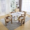 Contemporary Velvet Upholstered Accent Dining Chair - Camel Teddy - Image 14