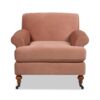 Alana Lawson - Accent Arm Chair Casters - Peach Orange - Image 7