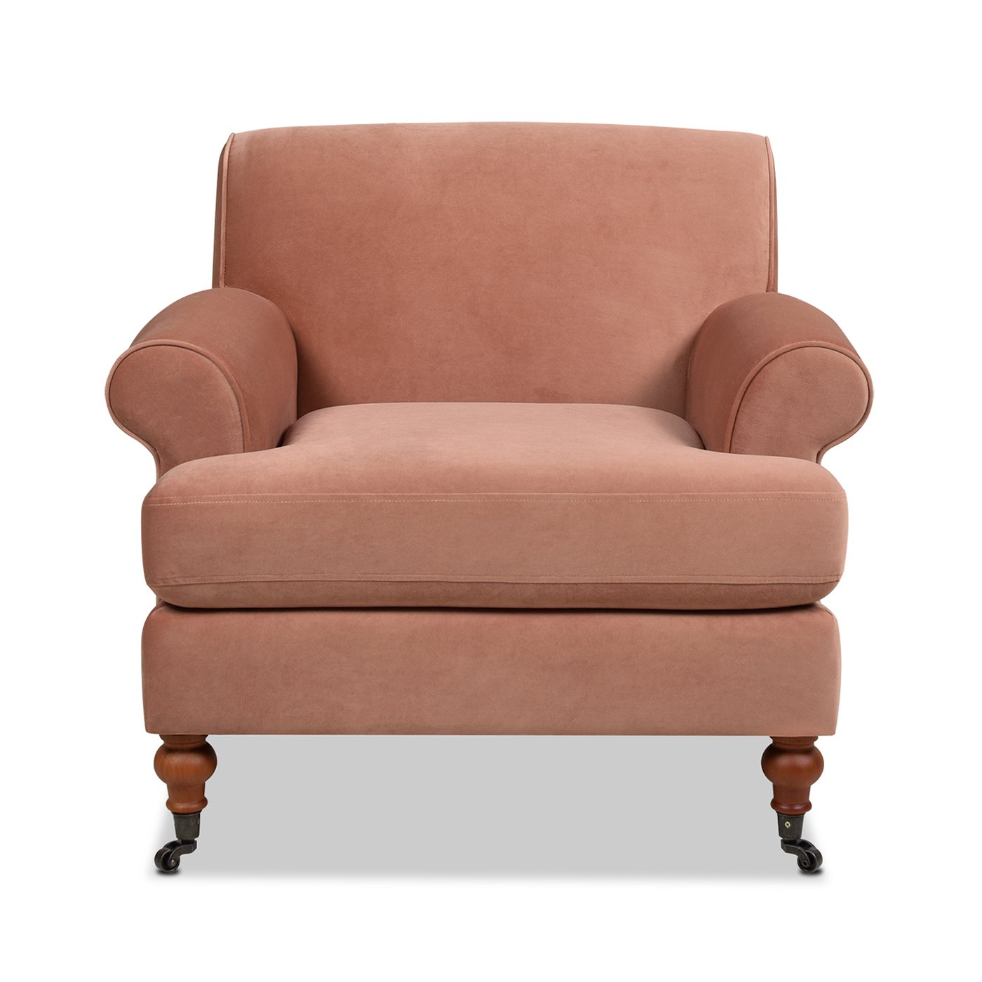 Alana Lawson - Accent Arm Chair Casters - Peach Orange - Image 7
