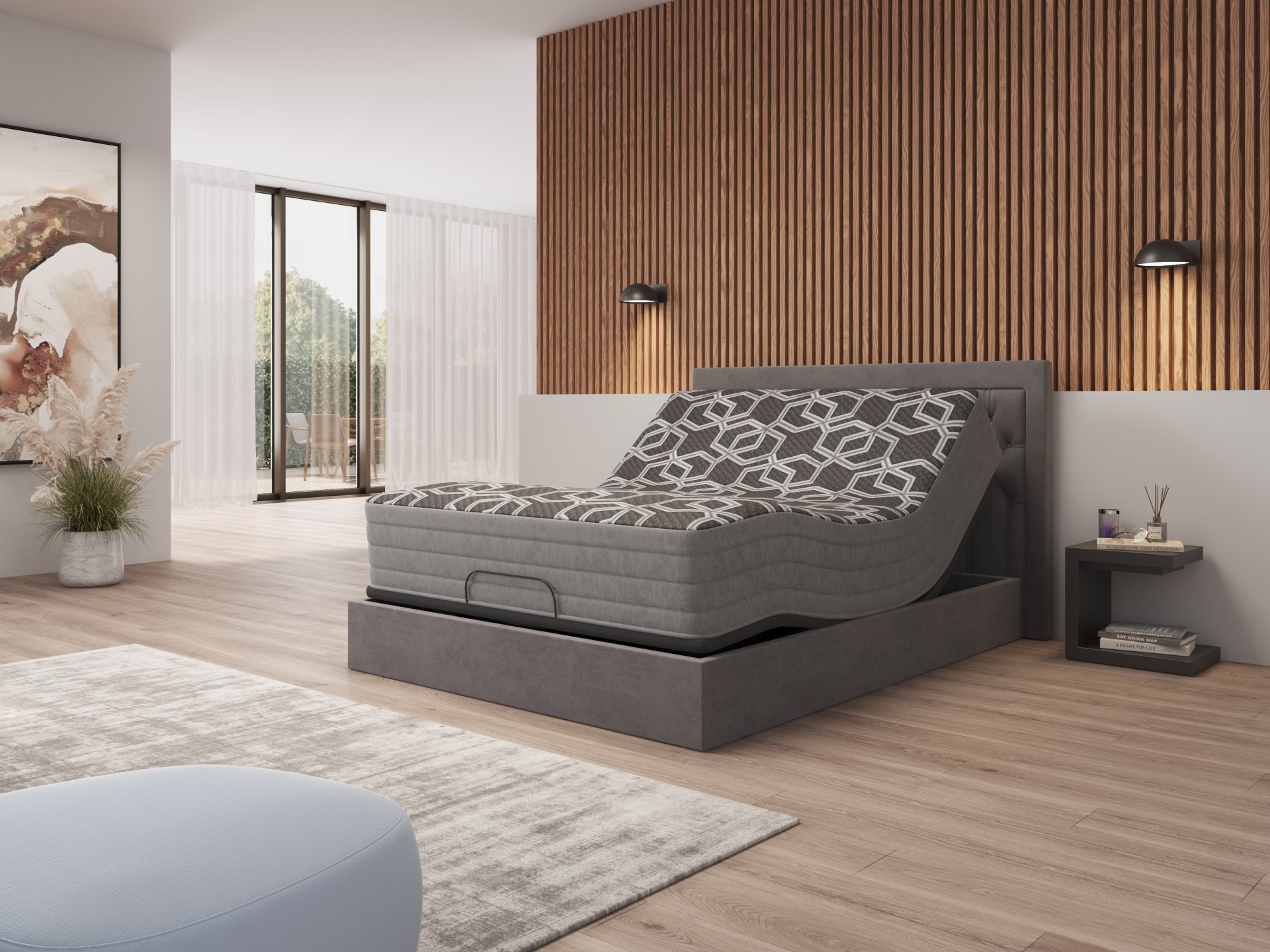 12" Full Smooth Top Hybrid Medium Plush Mattress - Black - Image 3