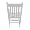Classic Wooden Porch Rocker Chair Populus Wood Comfortable Design - White - Image 5