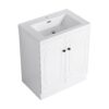 Modern Freestanding Bathroom Vanity Resin Sink With Soft Close Cabinet Doors - White - Image 13