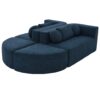 Boneless - Couch Modular Sectional Sofa With Deep Seating And Curved Design - Blue - Image 15