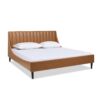 Aspen - King Vertical Tufted Headboard Platform Bed Set - Caramel Tan Brown - Image 3