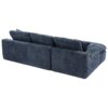 Cloud Sectional Sofa Upholstered Sofa Couch With Double-Layer Cushion And Side Pockets - Blue - Image 25