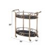 Ottesen - Glass Serving Cart - Black / Gold - Image 7