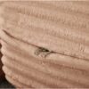 Floor Sofa With 2 Pillows, Convertible Plush Corduroy Foam Filled Sleeper Sofa Bed - Pink - Image 10
