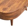 Mini Rounded Coffee Table - Chestnut - Image 7
