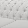 Chesterfield Style 3 Seater Sofa With Deep Button Tufting - Gray - Image 12