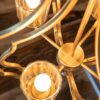 4 Light Metal Chandelier, Hanging Light Fixture With Adjustable Chain For Kitchen, Bulb Not Included - Gold - Image 9