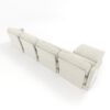 Elegant Four Seater Sofa With Movable Ottoman Ergonomic Design - White - Image 24