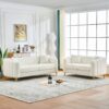 Oversized Sofa, 3 And 2 Seater - Beige - Image 2