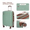 5 Piece Set (20"24"28 +A Travel Bag And A Toiletry Bag), Pp Hardshell Carry On Luggage Set With Tsa Lock Carry On Suitcase Luggage Durable Suitcase - Green - Image 12