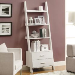Etagere Bookcase Ladder 4 Tier - White