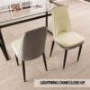 Modern Dining Chair (Set of 4) With High Quality Metal Legs - Beige - Image 8