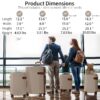 4 Piece Luggage Set Suitcase Set, Abs Hard Shell Lightweight Expandable Travel Luggage With 4 Packing Cubes, Tsa Lock, Spinner Wheels (16 / 20 / 24 / 28) - Khaki - Image 14
