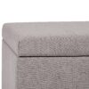 Dover - Storage Ottoman Bench - Cloud Gray - Image 5