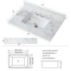 Elegant Sintered Stone Bathroom Vanity Top With Rectangular Undermount Ceramic Sink Carra - White - Image 3