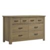 Finn - Oak Finish Dresser With 6 Drawers And Black Handles - Coffee Gray - Image 7