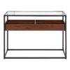Display Contemporary Console Table - Black / Walnut / Clear - Image 4