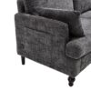 Modern Style Chenille 2 Seater Sofa With LED Light, USB Port, And Storage Bag - Gray - Image 23