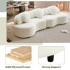 Modern Living Room Sofa, Lamb Velvet Upholstered Couch Furniture For Home Or Office - Beige - Image 7