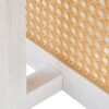 Chinese Style Solid Wood And Imitation Rattan Coffee Table, Rectangular Low Table For Small Living Rooms - White - Image 18