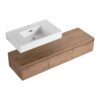 Modern Wall Mounted Bathroom Vanity With Resin Sink, Soft Close Drawer, Imitative - Imitative Oak - Image 12