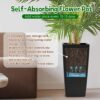 Elegant Square Planter With Automatic Watering System, Faux Rattan Design, Polypropylene (Set of 2) - Black - Image 4