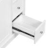 Contemporary Bathroom Vanity Cabinet, 4 Drawers & 1 Cabinet Door, Multipurpose Storage, Resin Integrated Sink, Adjustable Shelves, Solid Wood Frame With MDF - White - Image 22