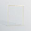 Double Sliding Shower Door, Semi Frameless Bypass Bathroom Sliding Door With 1 / 4" (6Mm) Tempered Glass For Walk In Shower - Brushed Gold - Image 11