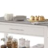 Ottawa - Kitchen Cart - Stainless / White - Image 3