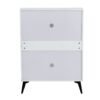 Shoe Cabinet, Shoe Storage Shelves, Metal Leg - White - Image 10