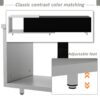 Modern Stylish TV Stand TV Cabinet For 80" TV - White / Black - Image 15