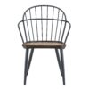 Industrial Inspired Indoor Dining Chair With Metal Legs And Birch (Set of 2) - Black / Natural - Image 11
