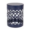 Delight - Powder Coated Iron End Table, (Set of 2) - Navy Blue - Image 5