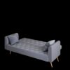 Convertible Double Folding Living Room Sofa Bed - Gray - Image 13