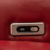 270 Degree Swivel Power Recliner With Tray Table, Phone Holder, Cup Holder, USB Port - Red - Image 21
