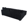 Oversized Loveseat Chaise Lounge Sectional Sofa Bed Corduroy Sleeper Sofa With 2 USB Ports, 2 Cup Holders And 2 Throw Pillows For Living Room And Bedroom - Black - Image 16