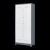 Metal Storage Cabinets, Cleaning Tool Cabinet With Locking Door, Tall Broom Tool Organizer, Large Storage Cabinet For Kitchen - Gray / White - Image 2