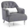 Elegant Traditional Armchair - Gray - Image 2