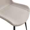 Chic Dining Chair With Black Metal Legs And Curved Widened Cushion Design (Set of 6) - Light Gray - Image 11