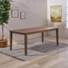 Farmhouse Dining Table With Square Leg, Rustic Style - Walnut - Image 6
