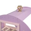Twin Size Princess Carriage Bed With Crown, Platform Car Bed With Stair - Purple / Pink - Image 9