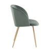 Fran - Contemporary Chair (Set of 2) - Gold / Sage Green - Image 3