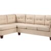 Dalia - Linen Modern Sectional Sofa With Left Facing Chaise - Khaki - Image 7
