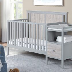 Connelly - 4 In 1 Crib and Changer Combo - Gray, Rockport Gray