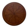 Mid Century Modern Round Dining Table With Metal Legs And Shelf - Brown - Image 5