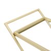 Sherianne - Industrial Bar Cart With Tempered Glass Shelves And Swivel Wheels - Gold - Image 9